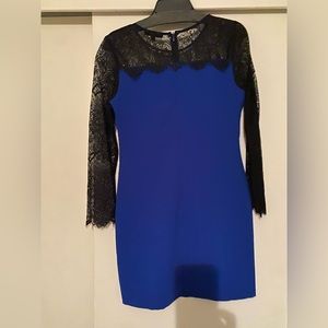 Lace long sleeve mini dress